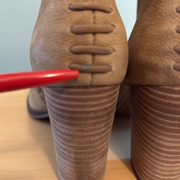 Lucky Brand Womens Sesame Augusta Brown Lamija Ankle Booties Boots 9.5 - Picture 3 of 10